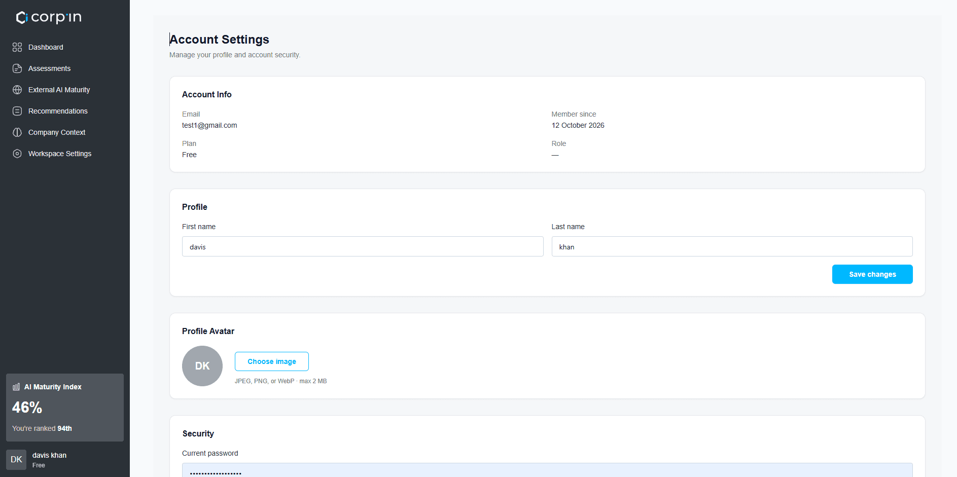 Account & Security Profile Management