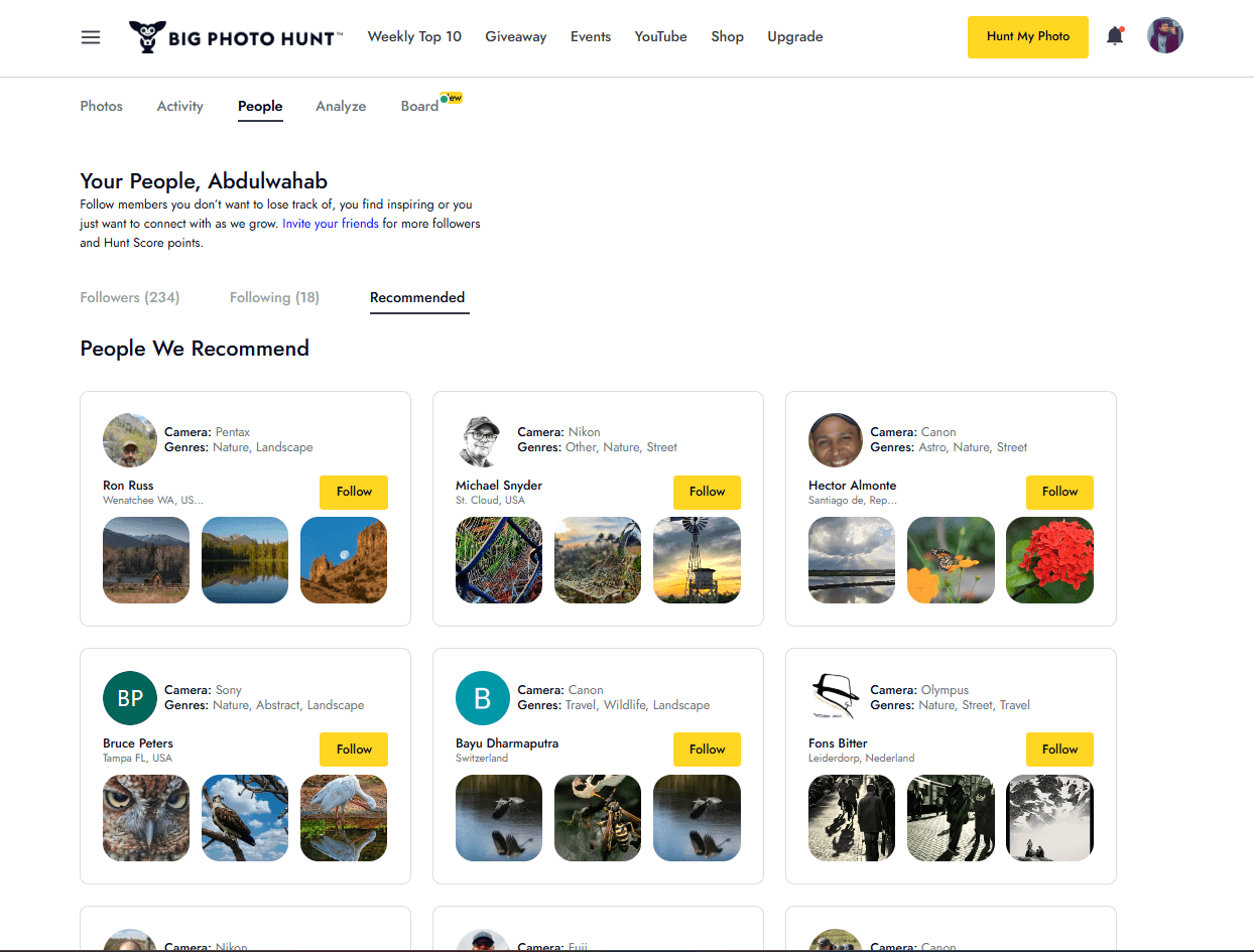 Your People recommendation dashboard